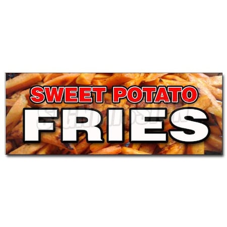 Signmission SWEET POTATO FRIES DECAL sticker hot crispy delicious french frys chips, D-48 Sweet Potato Fries D-48 Sweet Potato Fries